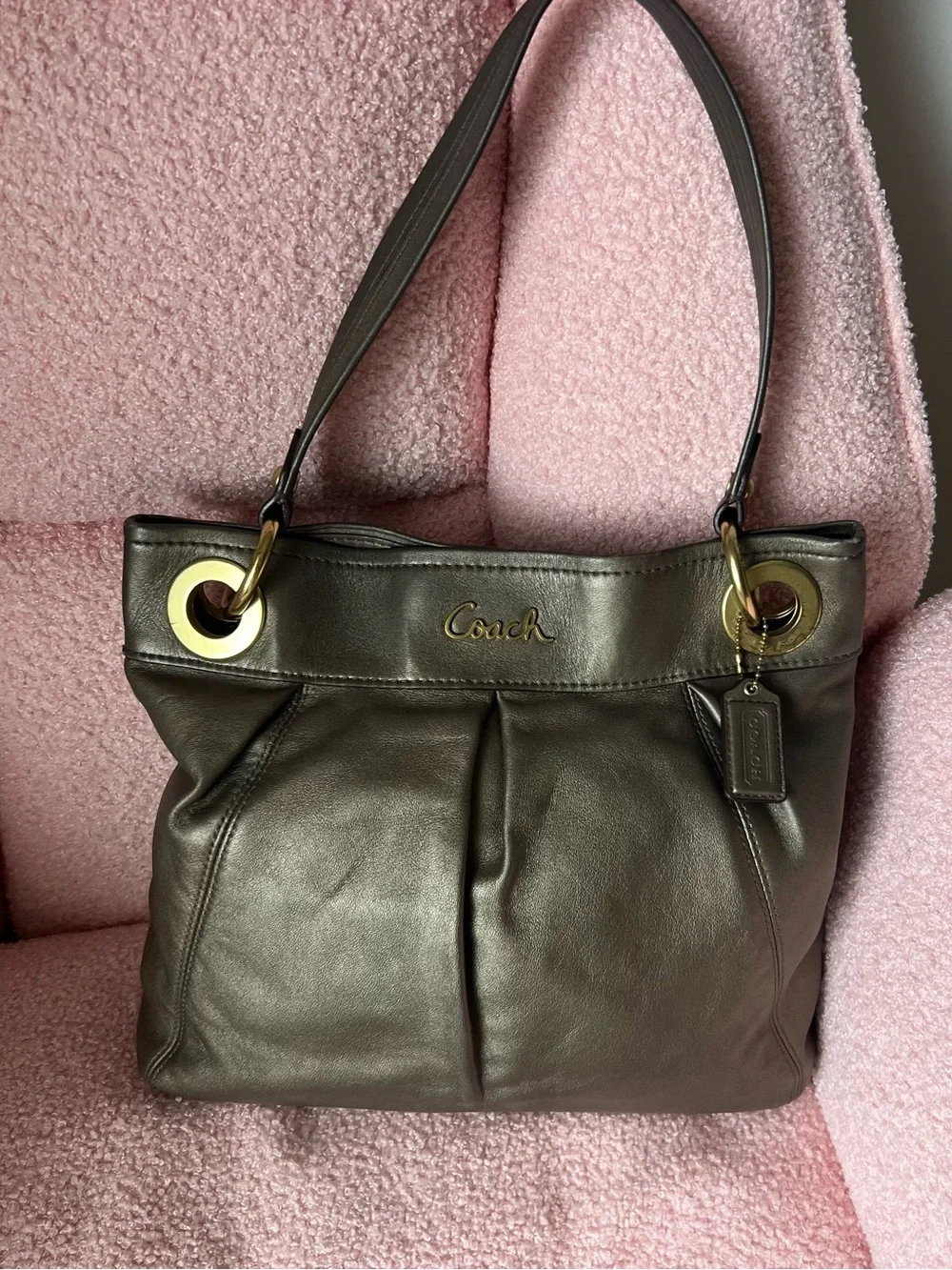 Coach Ashley Leather Hippie Shoulder Bag